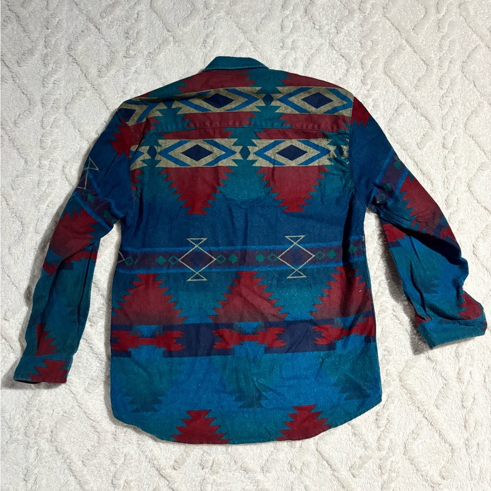 Woolrich small button down down aztec western - image 3